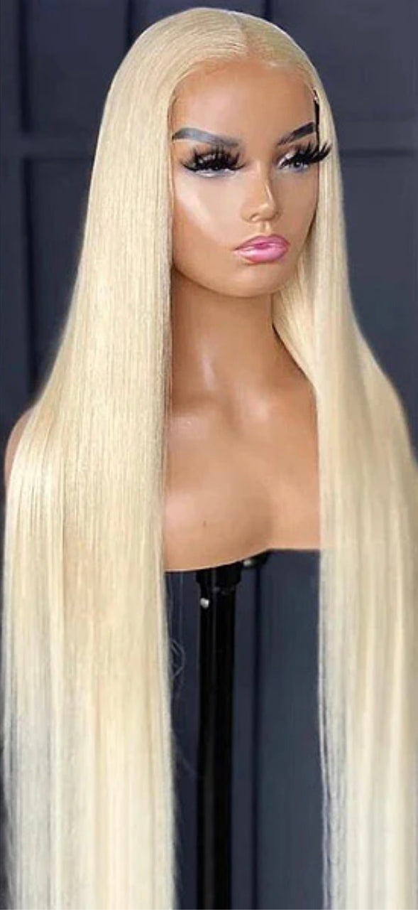 Blonde Straight Frontal Wig