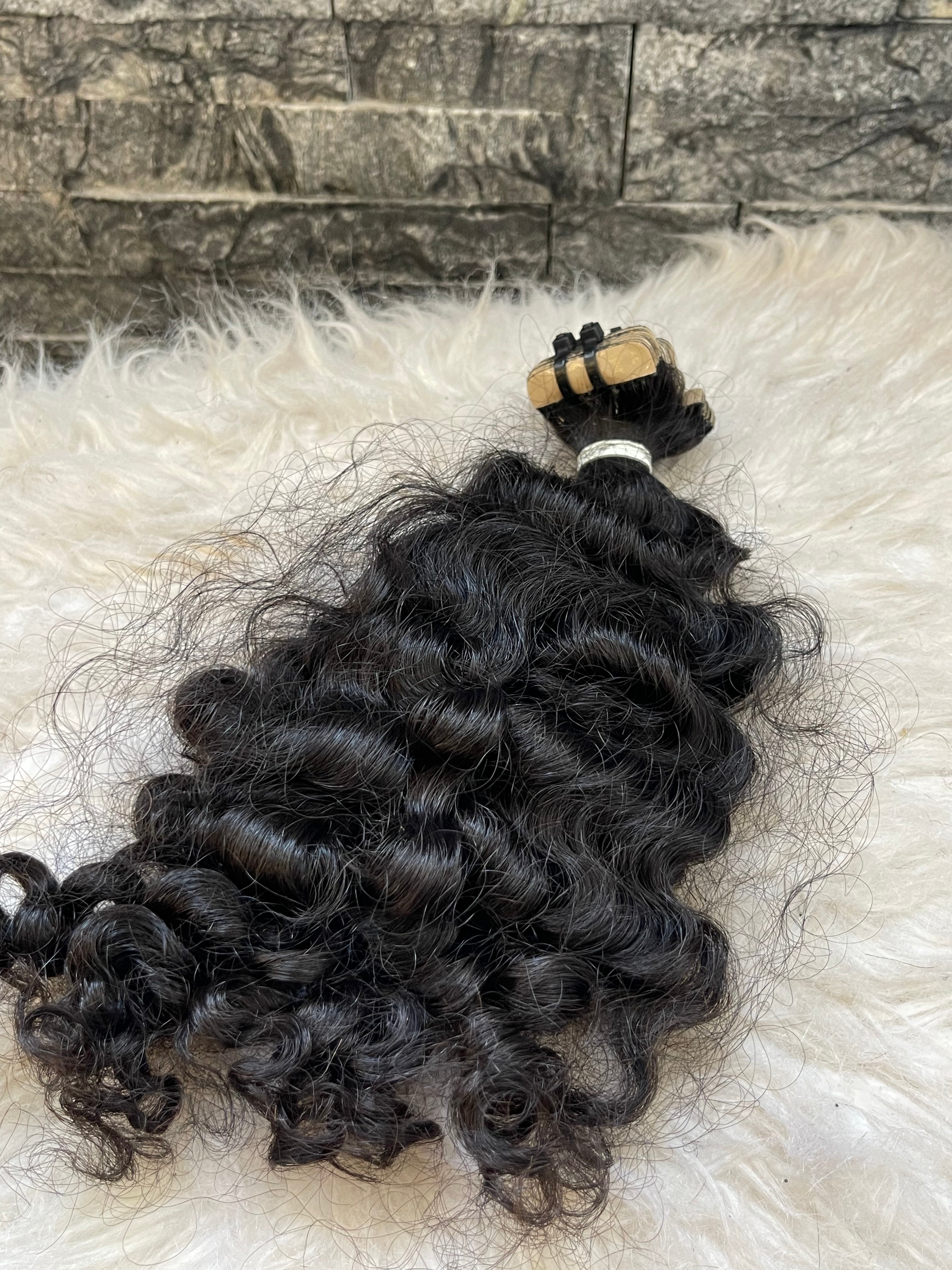 Burmese Curly Tape In Extensions